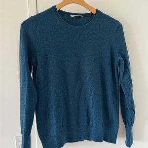 Everlane Blue Crewneck Cashmere Sweater